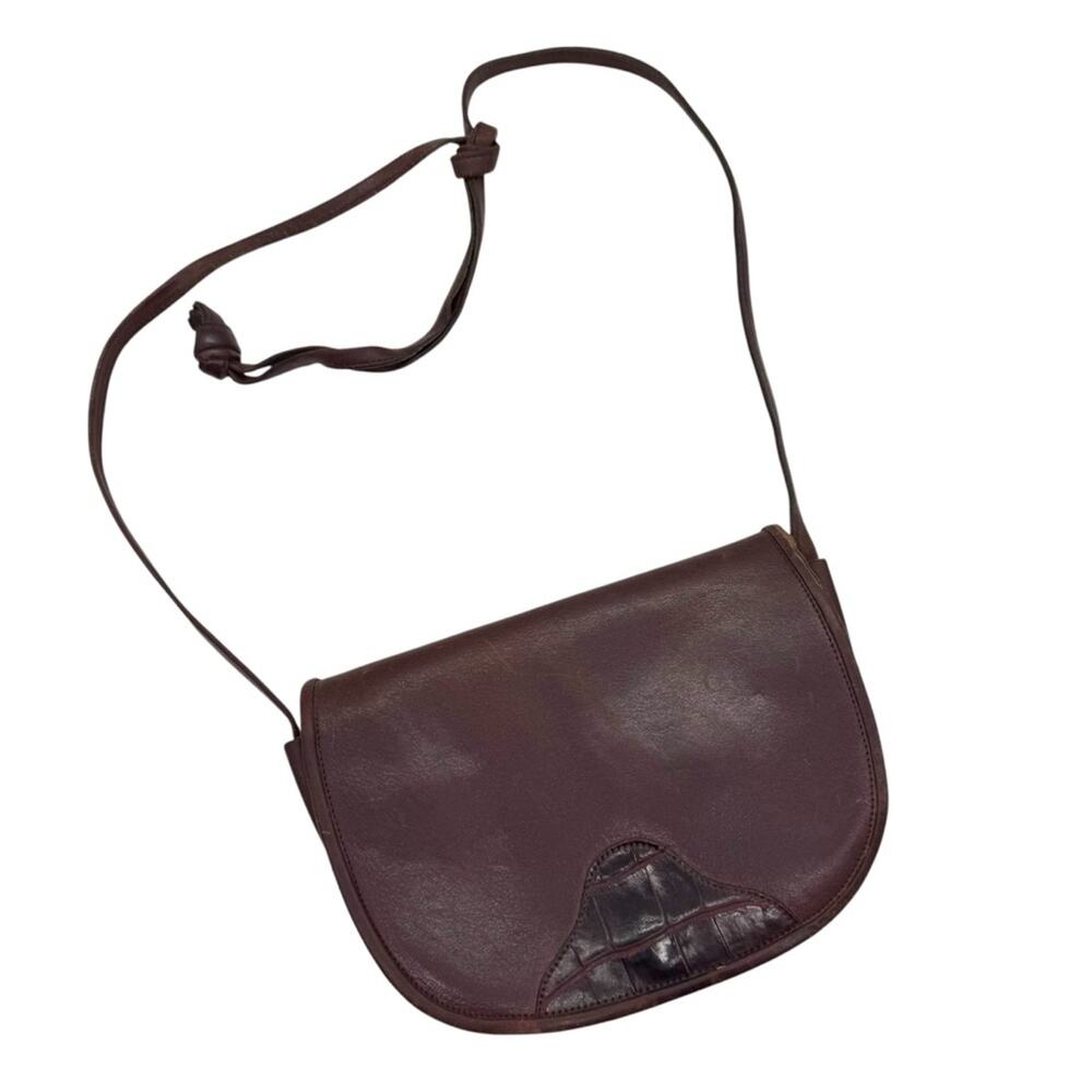 Vintage Genuine Leather Boho Fold Flap Crossbody Bag - S/M - Retro Festival Norm